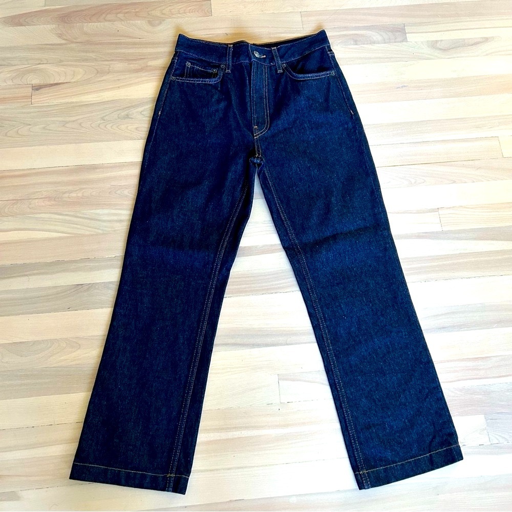 Zara Dark Blue Straight Jeans Women 4